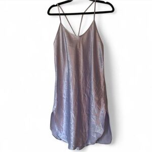 Vtg slip dress satin criss cross back